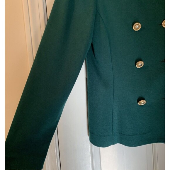 VTG Worthington Blazer Women’s 6 small Teal Green Double Breast Pocket Wicked - Picture 5 of 13